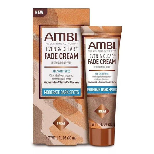 AMBI Even & Clear Facial Fade Cream, Hydroquinone Free, 1 Oz..